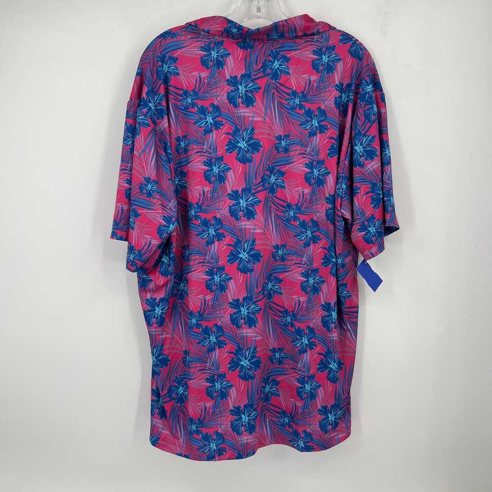 Taibr Byrd  Pink Floral Short Sleeve Polo Shirt | Men’s XXL